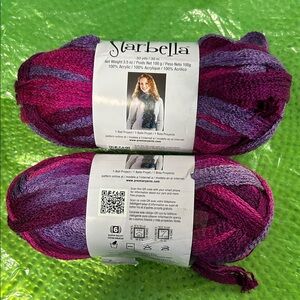 Yarn in Purple and Pink Shades 2 skeins.